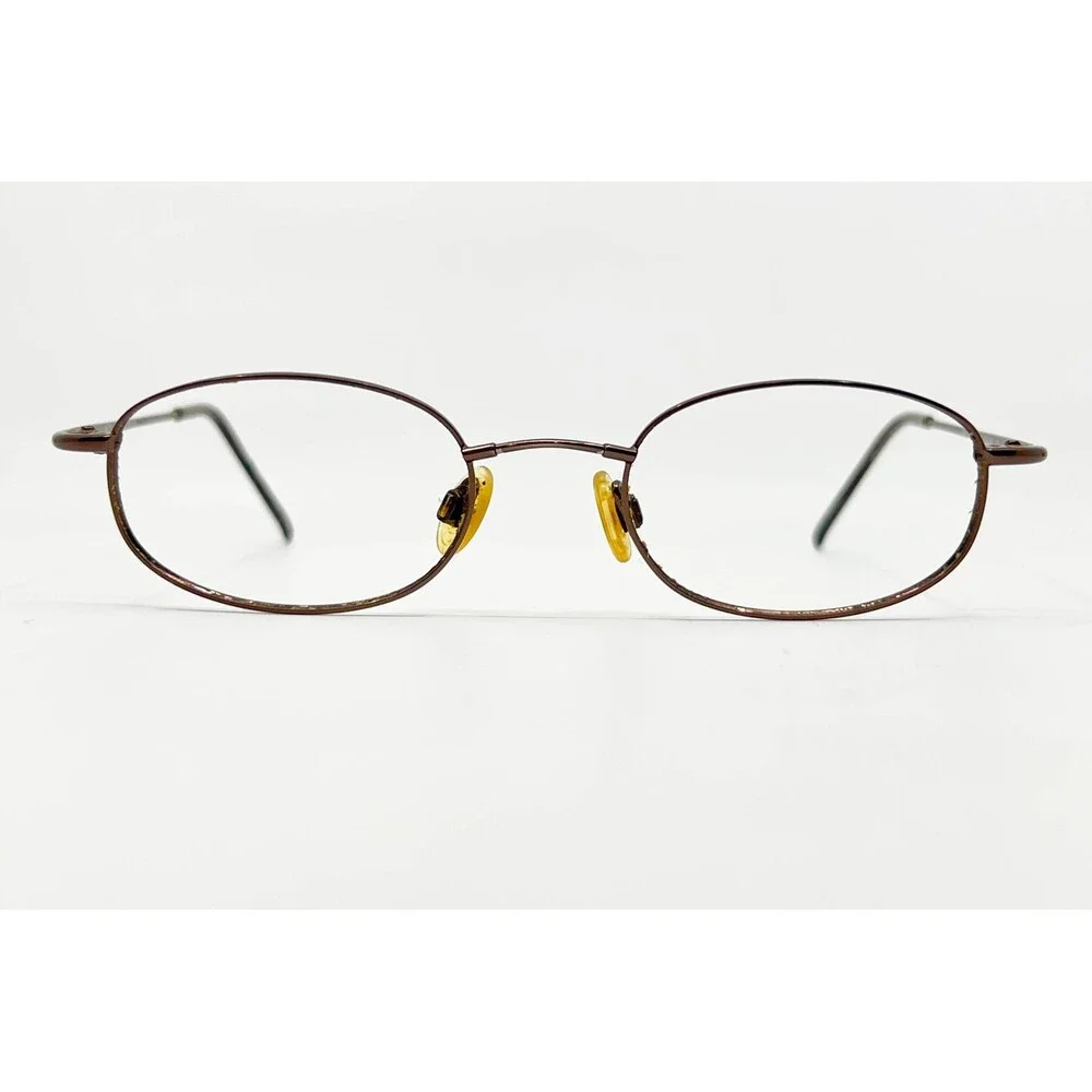 Savile Row Eyeglasses Frames Unisex Brown Oval Full Rim 44-20-135